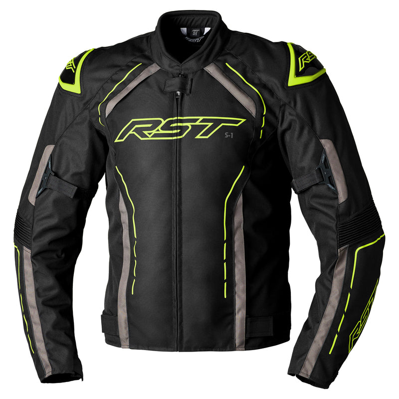 
With its futuristic style, the S-1 textile jacket is a bold and vibrant take on protective motorcycling apparel, built to perform.

Made from robust MaxTex fabric, the jacket also features fixed mesh and SinAqua waterproof linings, a removable thermal lining and multiple intake and exhaust vents to protect you from all the elements.

Added to this are the motion panels on the back of the elbow and arm, along with cuff, sleeve and waist adjusters which offer a tailored fit.

Rated CE Level A