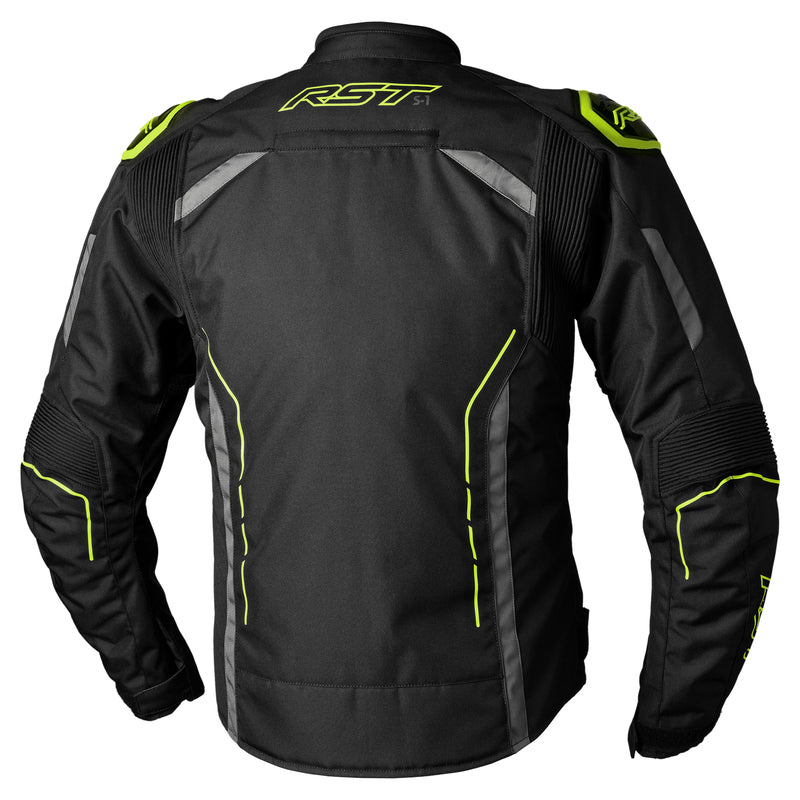 
With its futuristic style, the S-1 textile jacket is a bold and vibrant take on protective motorcycling apparel, built to perform.

Made from robust MaxTex fabric, the jacket also features fixed mesh and SinAqua waterproof linings, a removable thermal lining and multiple intake and exhaust vents to protect you from all the elements.

Added to this are the motion panels on the back of the elbow and arm, along with cuff, sleeve and waist adjusters which offer a tailored fit.

Rated CE Level A