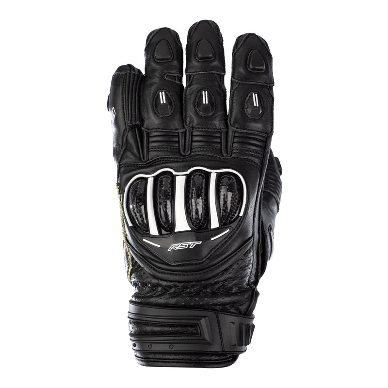        Built with Aramide™- the TracTech Evo 4 short glove combines all the key features of the longer glove into a shorter version to offer superb fit, comfort and protection - CE Certified to 2 KP.  Made with both full-grain cowhide and kangaroo leather, the glove features a CE Level 1 Carbon Knuckle Protector for impact protection. DuPont™ Aramide Fibre on the palm stitching and underlay, along with double layer kangaroo leather and an RST palm slider protect the palm in the event of a high s