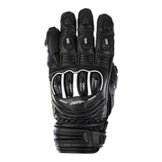        Built with Aramide™- the TracTech Evo 4 short glove combines all the key features of the longer glove into a shorter version to offer superb fit, comfort and protection - CE Certified to 2 KP.  Made with both full-grain cowhide and kangaroo leather, the glove features a CE Level 1 Carbon Knuckle Protector for impact protection. DuPont™ Aramide Fibre on the palm stitching and underlay, along with double layer kangaroo leather and an RST palm slider protect the palm in the event of a high s