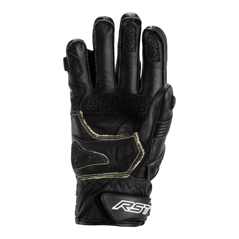        Built with Aramide™- the TracTech Evo 4 short glove combines all the key features of the longer glove into a shorter version to offer superb fit, comfort and protection - CE Certified to 2 KP.  Made with both full-grain cowhide and kangaroo leather, the glove features a CE Level 1 Carbon Knuckle Protector for impact protection. DuPont™ Aramide Fibre on the palm stitching and underlay, along with double layer kangaroo leather and an RST palm slider protect the palm in the event of a high s