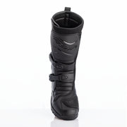 
This boot has been redesigned from the ground up, taking the best features from the previous Adventure boot to develop a boot perfect for adventure riding. 
With a large twin buckle closure system, the Adventure-X is easy to put on and take off, while remaining fastened in place with additional hook & loop fasteners. The system allows the boot to fit around a range of calf sizes for a secure, supportive and comfortable fit. A breathable SinAqua Pro membrane keeps the foot dry and fresh whethe