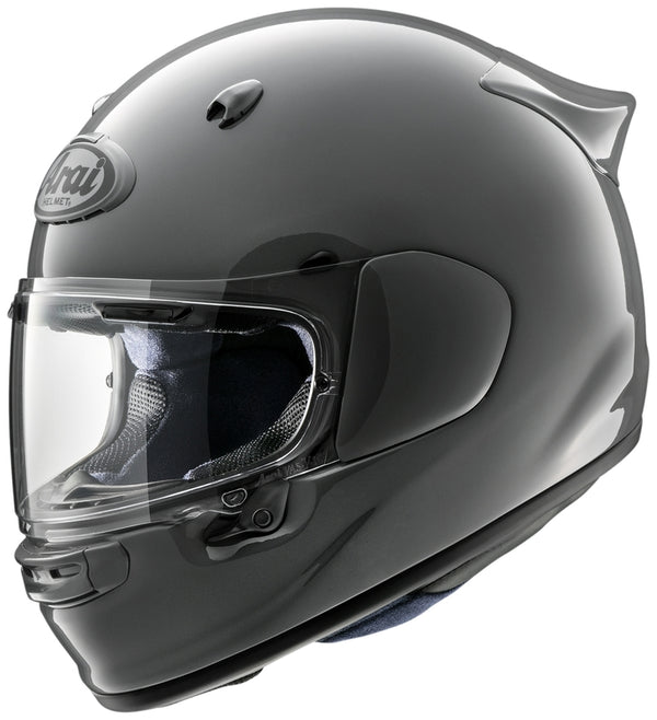        The new Arai Quantic – as the mathematical definition describes – draws together in harmony the qualities and design elements found in helmets throughout the Arai range, while adding fresh features all of its own.The Quantic offers a new choice for riders that want the very best helmet – in terms of protection, performance, comfort and ease of wear – without compromise. Using the aerodynamic and protective abilities of Arai’s full-race helmets, and all the experience and know-how earned o