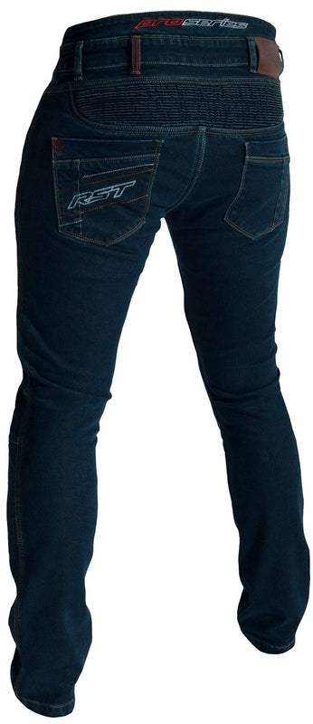 
The RST Aramid Tech Pro Textile Jean is one of the most technically advanced riding jeans on the market - it may look casual, but it is packed with protection technology. The RST Aramid Tech Pro Textile Jean has a CE rating of AAA, offering the highest level of protection. Made from heavy duty Cordura® denim, reinforced with Aramid, the jeans come with CE Level 2 knee and hip armour. Added to this are the stretch panels in the knee and seat area, along with the triple stitched nylon threading 