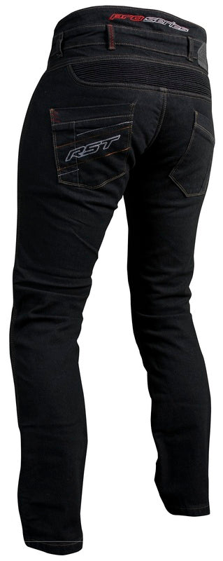 
The RST Aramid Tech Pro Textile Jean is one of the most technically advanced riding jeans on the market - it may look casual, but it is packed with protection technology. The RST Aramid Tech Pro Textile Jean has a CE rating of AAA, offering the highest level of protection. Made from heavy duty Cordura® denim, reinforced with Aramid, the jeans come with CE Level 2 knee and hip armour. Added to this are the stretch panels in the knee and seat area, along with the triple stitched nylon threading 
