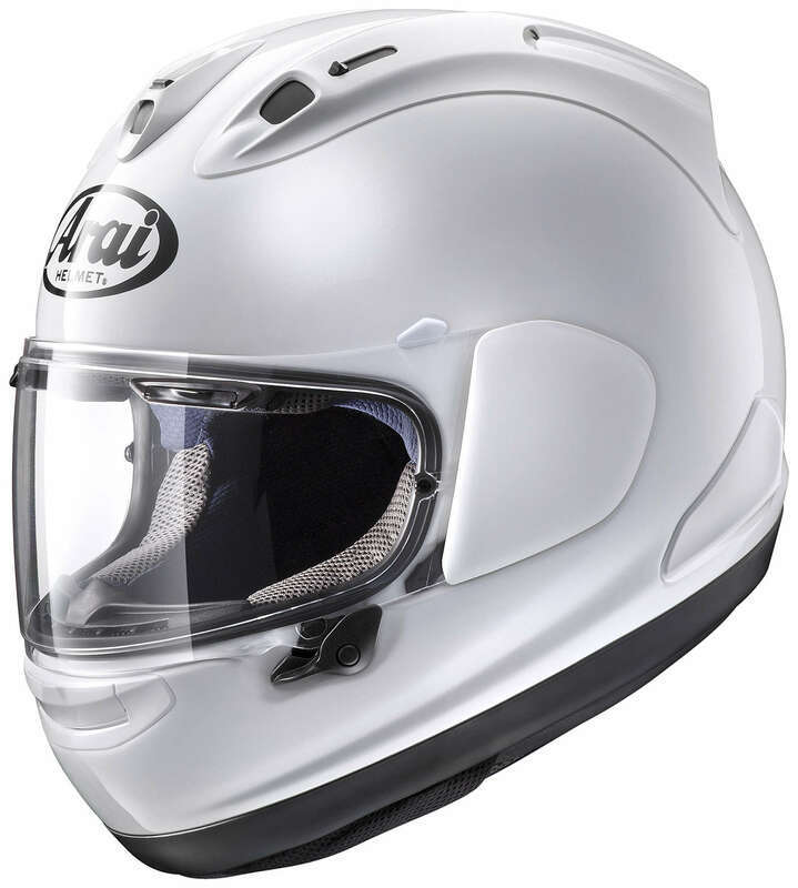 
The RX-7V EVO is an evolution of the RX-7V. Besides the change of homologation, it has several features and changes.

The RX-7V EVO will be certified to the new and more stringent ECE R22-06 regulation, while staying true to the core values of Arai of Rounder, Smoother andStronger for optimal Glancing Off performance.

The RX-7V EVO represents the summit of Arai’s knowledge, experience and know-how in helmet technology :

Different style cheek pads removable with hook at the back
The side ai