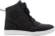 
This is the ultimate moto sneaker. A sneaker for when you are off the bike and a boot for when you are on the bike. With ankle protection, and integrated toe box, including classic styling, the HiTop is a real multi-functioning boot. Available in both summer and winter versions. CE Rating: CE CertifiedArmourHeel Protection: IntegratedAnkle Protection: IntegratedConstructionMain Outer Material: SuedeVentilation: Perforated Toe BoxClosure: LaceShank: Polycarbonate Anti TwistSole: UrbanFeatures &