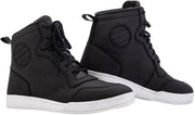 
This is the ultimate moto sneaker. A sneaker for when you are off the bike and a boot for when you are on the bike. With ankle protection, and integrated toe box, including classic styling, the HiTop is a real multi-functioning boot. Available in both summer and winter versions. CE Rating: CE CertifiedArmourHeel Protection: IntegratedAnkle Protection: IntegratedConstructionMain Outer Material: SuedeVentilation: Perforated Toe BoxClosure: LaceShank: Polycarbonate Anti TwistSole: UrbanFeatures &