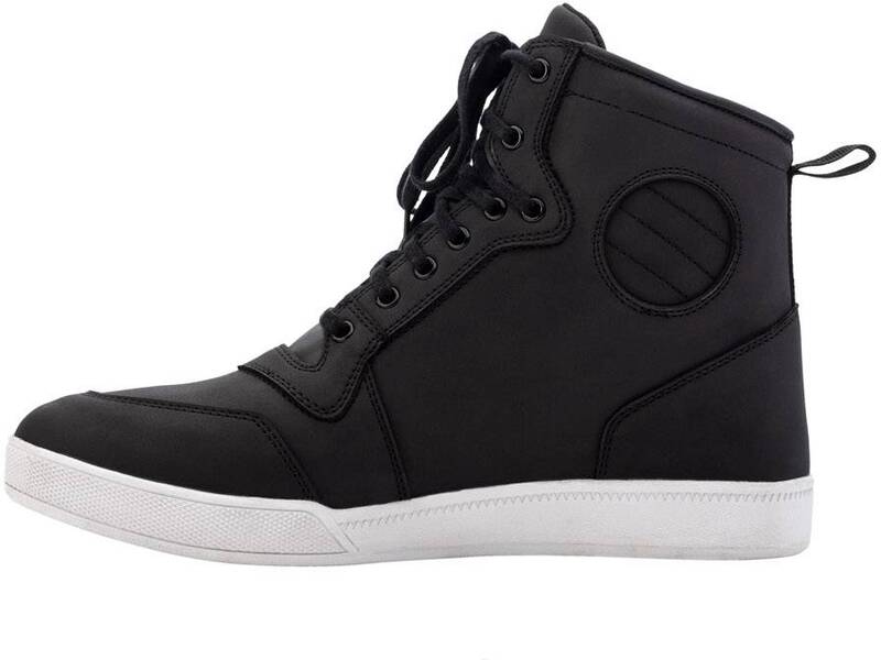 
This is the ultimate moto sneaker. A sneaker for when you are off the bike and a boot for when you are on the bike. With ankle protection, and integrated toe box, including classic styling, the HiTop is a real multi-functioning boot. Available in both summer and winter versions. CE Rating: CE CertifiedArmourHeel Protection: IntegratedAnkle Protection: IntegratedConstructionMain Outer Material: SuedeVentilation: Perforated Toe BoxClosure: LaceShank: Polycarbonate Anti TwistSole: UrbanFeatures &