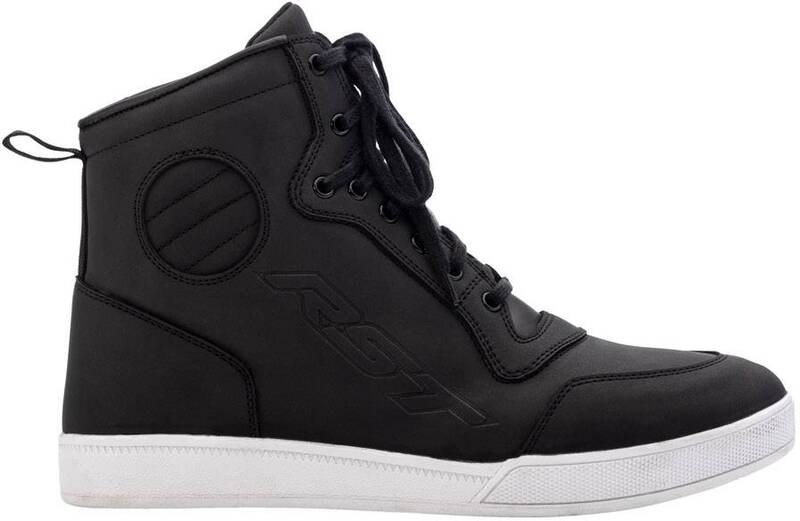 
This is the ultimate moto sneaker. A sneaker for when you are off the bike and a boot for when you are on the bike. With ankle protection, and integrated toe box, including classic styling, the HiTop is a real multi-functioning boot. This winter version of the Hi-Top features a SinAqua lining to keep feet warm and dry when riding.
CE Rating:

CE Certified
Armour

Heel Protection: IntegratedAnkle Protection: Integrated
Construction

Main Outer Material: Nubuck LeatherWP Version with SinAqua 