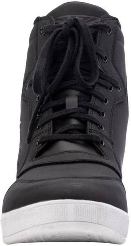 
This is the ultimate moto sneaker. A sneaker for when you are off the bike and a boot for when you are on the bike. With ankle protection, and integrated toe box, including classic styling, the HiTop is a real multi-functioning boot. This winter version of the Hi-Top features a SinAqua lining to keep feet warm and dry when riding.
CE Rating:

CE Certified
Armour

Heel Protection: IntegratedAnkle Protection: Integrated
Construction

Main Outer Material: Nubuck LeatherWP Version with SinAqua 