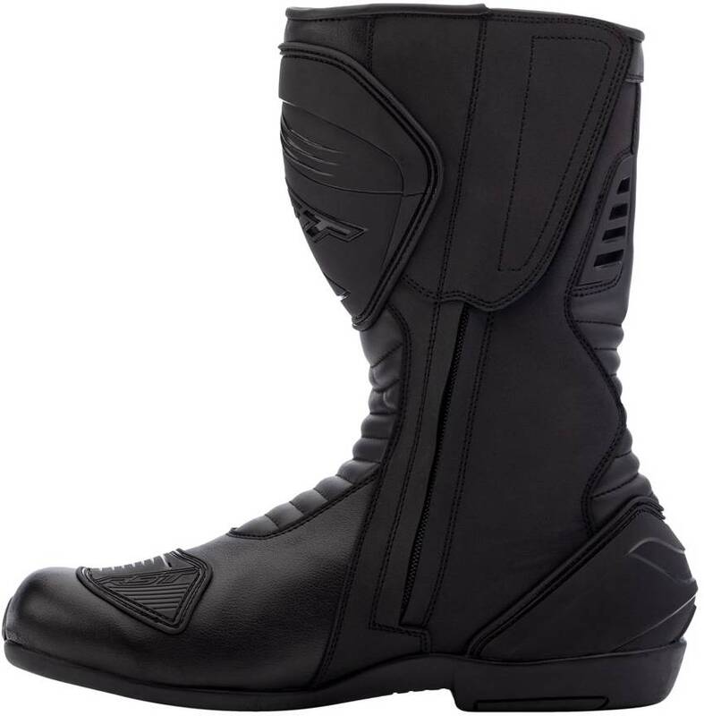 
The S1 is a fantastic entry level sports boot, with removable plastic toe slider, 360 degree heel cockpit, shin, and ankle protectors. The S1 is a truly fantastic value sports boot. Suitable for any form of riding you encounter. CE Rating: CE CertifiedArmourHeel Protection: TPUAnkle Protection: TPUShin Protection: TPUConstructionMain Outer Material: MicrofibreWP Version with SinAqua LiningVentilation: Twin Rear Exhaust + Non WP Perforated OuterClosure: Zip + Hook & LoopShift Pad: YesToe Slider