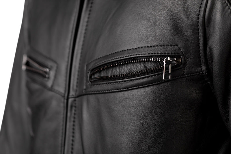 
Utilising the highest quality aniline leather for a great fashion look and fit, the Roadster 3 CE Men’s Leather Jacket could easily come from a fashion environment yet keeps all the protection and safety features required from a motorcycle jacket.
Features & Benefits


	Adjustment: Waist Adjusters
	Outer Pockets: 4
	Inner Pockets: 2


Armour


	CE Certification Rating: AA
	Back Protector: No back protector
	Shoulder Armour: CE Level 1
	Elbow Armour: CE Level 1


Construction


	Main Outer Mate