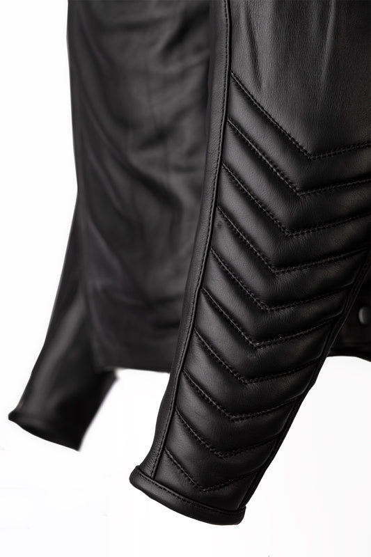 
Utilising the highest quality aniline leather for a great fashion look and fit, the Roadster 3 CE Men’s Leather Jacket could easily come from a fashion environment yet keeps all the protection and safety features required from a motorcycle jacket.
Features & Benefits


	Adjustment: Waist Adjusters
	Outer Pockets: 4
	Inner Pockets: 2


Armour


	CE Certification Rating: AA
	Back Protector: No back protector
	Shoulder Armour: CE Level 1
	Elbow Armour: CE Level 1


Construction


	Main Outer Mate