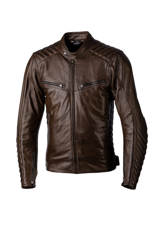 
Utilising the highest quality aniline leather for a great fashion look and fit, the Roadster 3 CE Men’s Leather Jacket could easily come from a fashion environment yet keeps all the protection and safety features required from a motorcycle jacket.
Features & Benefits


	Adjustment: Waist Adjusters
	Outer Pockets: 4
	Inner Pockets: 2


Armour


	CE Certification Rating: AA
	Back Protector: No back protector
	Shoulder Armour: CE Level 1
	Elbow Armour: CE Level 1


Construction


	Main Outer Mate
