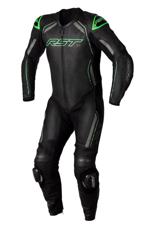 
A great entry level suit into the race sector. Packed with ergonomic stretch panels, Next generation shoulder cups, and race compound knee sliders, the S1 CE Men’s Leather Suit provides incredible value. Take to the road and track in this sporty and aggressive styled suit, but featuring a less aggresive  cut making it comfortable on and off the bike. CE Rating: AAAArmourBack Protector: Pocket OnlyShoulder Armour: CE Level 1Elbow Armour: CE Level 1Hip Armour: CE Level 2Knee Armour: Long Knee CE