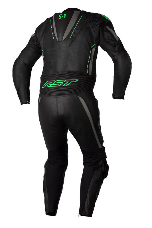 
A great entry level suit into the race sector. Packed with ergonomic stretch panels, Next generation shoulder cups, and race compound knee sliders, the S1 CE Men’s Leather Suit provides incredible value. Take to the road and track in this sporty and aggressive styled suit, but featuring a less aggresive  cut making it comfortable on and off the bike. CE Rating: AAAArmourBack Protector: Pocket OnlyShoulder Armour: CE Level 1Elbow Armour: CE Level 1Hip Armour: CE Level 2Knee Armour: Long Knee CE