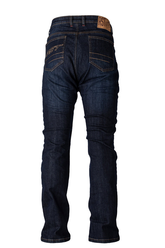 
Another addition to the RST Aramid collection. This time, our new straight-cut jean. The Straight Leg 2 utilises our infinite adjustment armour system to give a fashionable look backed with the ultimate protection of Aramid on the inside. CE Rating: A  ArmourKnee Armour: CE Level 1Hip Armour: Pocket OnlyConstructionMain Outer Material: Denim & Aramid FibreInner Lining: Cotton Fixed MeshZips: RST ZipperFeatures & BenefitsOuter Pockets: 5Infinite Armour System: YesRST Branded Back Waist Label Pa