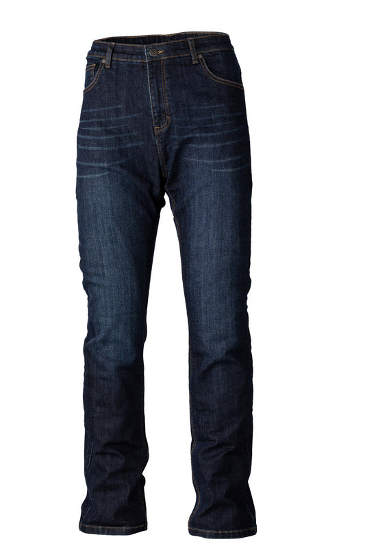 
Another addition to the RST Aramid collection. This time, our new straight-cut jean. The Straight Leg 2 utilises our infinite adjustment armour system to give a fashionable look backed with the ultimate protection of Aramid on the inside. CE Rating: A  ArmourKnee Armour: CE Level 1Hip Armour: Pocket OnlyConstructionMain Outer Material: Denim & Aramid FibreInner Lining: Cotton Fixed MeshZips: RST ZipperFeatures & BenefitsOuter Pockets: 5Infinite Armour System: YesRST Branded Back Waist Label Pa
