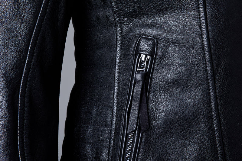 
The Ripley 2 is a specifically tailored women’s classic leather jacket, using super soft aniline leather. It has a satin black lining ensuring you look stylish both on and off the bike, while giving you the CE approved protection you need.

ARMOUR

BACK: Pocket only
SHOULDER: Level 1
ELBOW: Level 1


MATERIAL

OUTER: Buffalo leather


LINING

LINING: Fixed satin


FEATURES

Quilted detail
Zip adjustment at cuff
Waist adjusters
2x outer pocket

