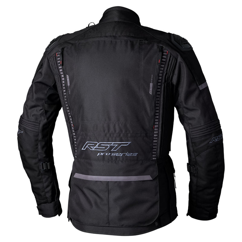 
The RST Pro Series Ranger is the ultimate go-anywhere jacket. Designed to see you ride around the world. It is three jackets in one with a removable destination inner coat, the Ranger main outer jacket and then a SinAqua Waterproof outer shell which gives you the flexibility to keep riding whatever the conditions.

ARMOUR

ELBOW: Level 2
SHOULDER: Level 2
CHEST: Level 2
BACK: Level 2


MATERIAL

OUTER 1: 100% Polyester (MAXTEX)
OUTER 2: Ballistic


LINING

Fixed 3D Mesh
Removable SinAqua pr