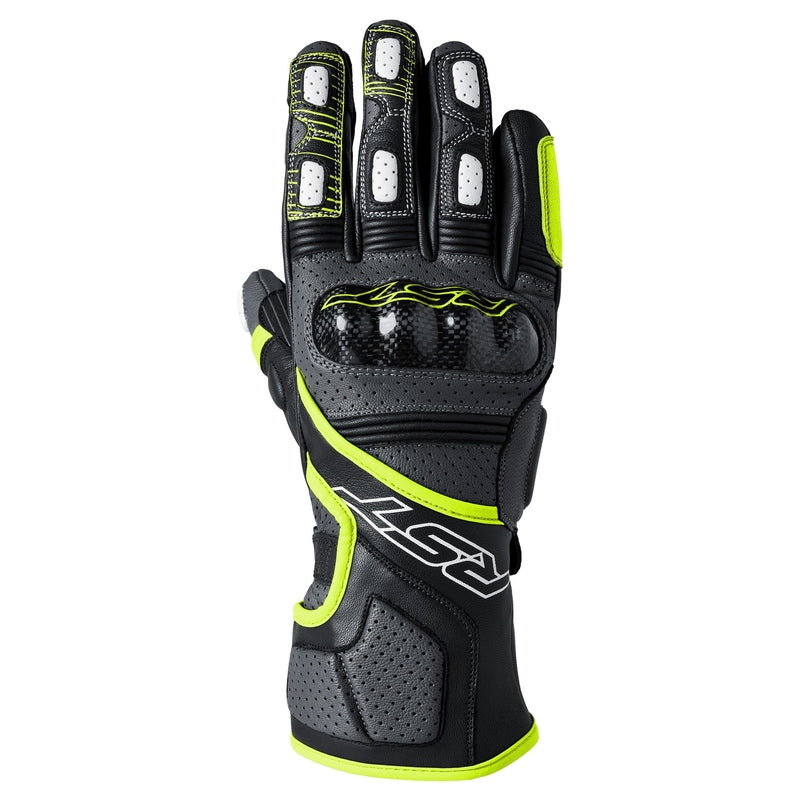 
The Fulcrum is RST’s brand-new sports glove designed with a nod to street riding. Featuring carbon fibre knuckle protectors, out stitched pre-curved fingers, digital touch leather on both the thumb and forefinger, double layer leather on the palm and power grip for additional grip on the handlebars. This is also available in waterproof version.

ARMOUR

Carbon knuckle
Padded finger protection
Padded palm


MATERIAL

OUTER 1: Goat leather
OUTER 2: Amara


LINING

Polyester Lining BRUSHED wit
