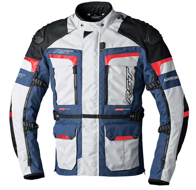 
From the depths of a Scottish winter to the heat of the Australian outback, wherever and whenever you ride, this is a must-have item for all adventure riding.

Armour

CE Certification Rating: AA


Construction

Main Outer Material: MaxTex
Back Protector: CE Level 2
Shoulder armour: CE Level 2
Elbow armour: CE Level 2
Shoulder Cup: TPU
Secondary Material: Ballistic
Waterproof Lining: Removable Quilted Thermal Liner Bonded with Waterproof SinAqua Pro Membrane
Inner Lining: Fixed Comfort Mesh 