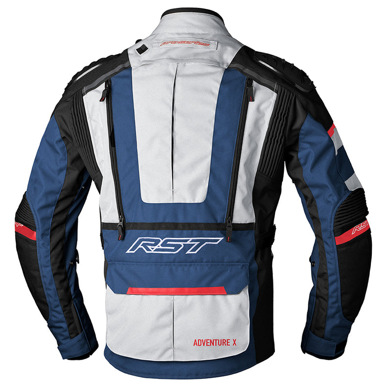 
From the depths of a Scottish winter to the heat of the Australian outback, wherever and whenever you ride, this is a must-have item for all adventure riding.

Armour

CE Certification Rating: AA


Construction

Main Outer Material: MaxTex
Back Protector: CE Level 2
Shoulder armour: CE Level 2
Elbow armour: CE Level 2
Shoulder Cup: TPU
Secondary Material: Ballistic
Waterproof Lining: Removable Quilted Thermal Liner Bonded with Waterproof SinAqua Pro Membrane
Inner Lining: Fixed Comfort Mesh 