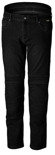 
The RST Aramid Tech Pro Textile Jean is one of the most technically advanced riding jeans on the market - it may look casual, but it is packed with protection technology. The RST Aramid Tech Pro Textile Jean has a CE rating of AAA, offering the highest level of protection. Made from heavy duty Cordura® denim, reinforced with Aramid, the jeans come with CE Level 2 knee and hip armour. Added to this are the stretch panels in the knee and seat area, along with the triple stitched nylon threading 