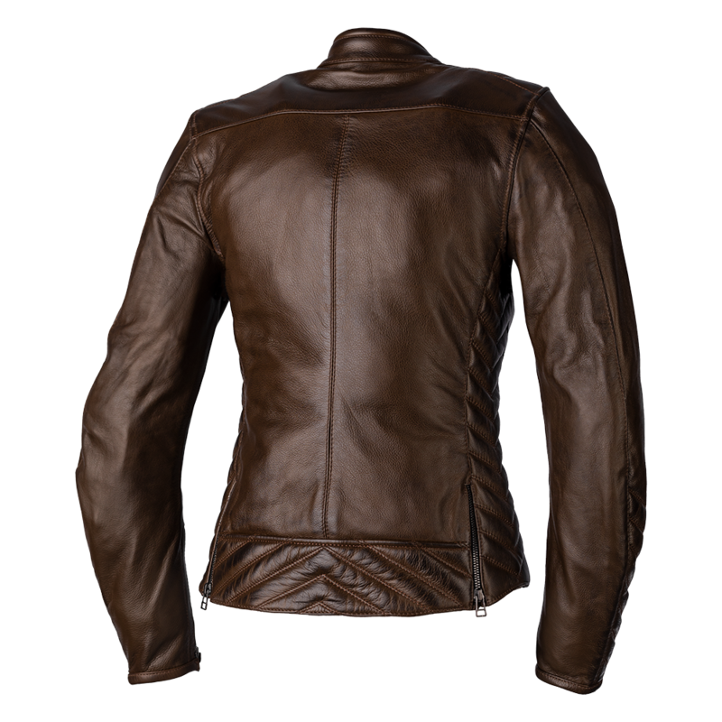 
Utilising the highest quality aniline leather for a great fashion look and fit, the Roadster 3 CE Ladies Leather Jacket could easily come from a fashion environment yet keeps all the protection and safety features required from a motorcycle jacket. CE Rating: AAArmourBack Protector: Pocket OnlyShoulder Armour: CE Level 1Elbow Armour: CE Level 1 ConstructionMain Outer Material: Premium Aniline Cowhide LeatherFixed: Satin LeatherOuter: Quilted DetailZips: MAX/SABThread: Bonded Nylon Reinforcemen