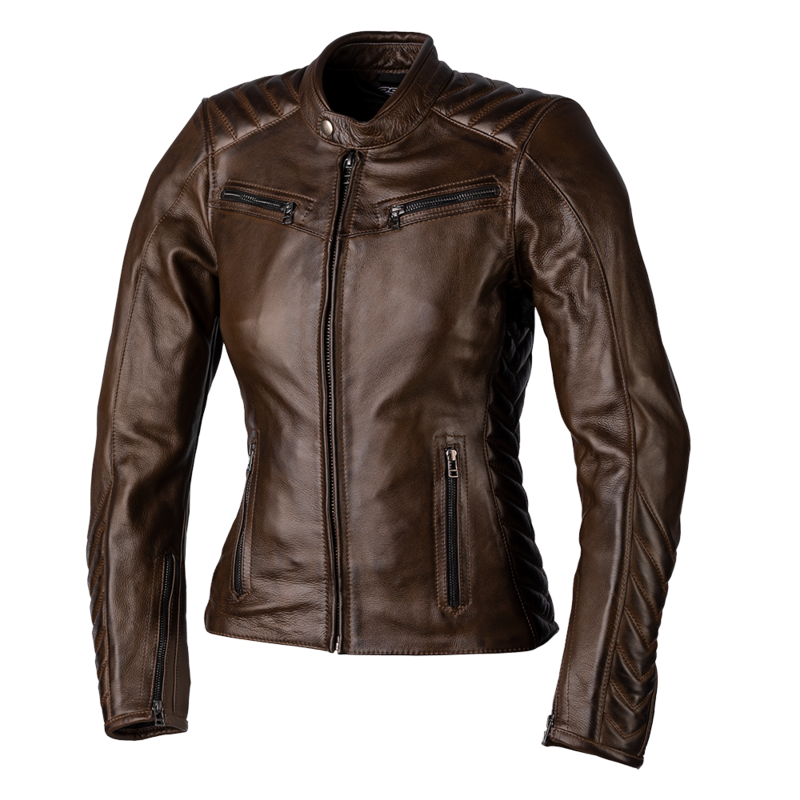 
Utilising the highest quality aniline leather for a great fashion look and fit, the Roadster 3 CE Ladies Leather Jacket could easily come from a fashion environment yet keeps all the protection and safety features required from a motorcycle jacket. CE Rating: AAArmourBack Protector: Pocket OnlyShoulder Armour: CE Level 1Elbow Armour: CE Level 1 ConstructionMain Outer Material: Premium Aniline Cowhide LeatherFixed: Satin LeatherOuter: Quilted DetailZips: MAX/SABThread: Bonded Nylon Reinforcemen