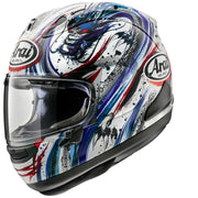 
Years of experience for the ultimate helmet!

The RX-7V represents the summit of Arai’s knowledge, experience and knowhow in helmet technology. With a completely new PB-SNC² outer shell, the revolutionary VAS (Variable Axis System) visor system and a significantly increased smoother area around the temples, the RX-7V offers the new benchmark in the premium helmet segment.

PB SNC2 Shell: Super Fibre and other special synthetic fibres,with superb tensile strength and flexibility characteristic