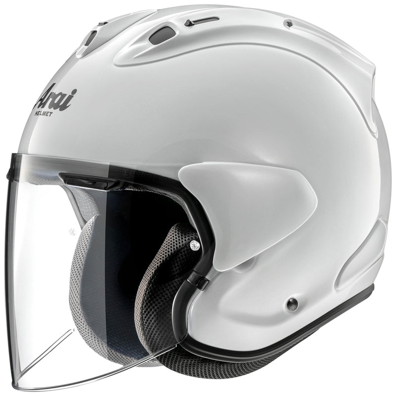 
For riding professionals, long-range tourers and urban commuters alike, the Arai SZ-R VAS EVO has become the choice of premium open-face helmets. It’s easy to see why. The combination of protection, light weight, comfort and open, all-round visibility make the SZ-R VAS EVO a unique, and special, proposition.

The PB-CLC2 outer shell itself is manufactured using a special Z compound of various resins, and balanced by a lightweight inner liner, that lowers the centre of gravity.

Comfort in th