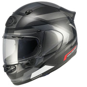 
The new Arai Quantic – as the mathematical definition describes – draws together in harmony the qualities and design elements found in helmets throughout the Arai range, while adding fresh features all of its own.

The Quantic offers a new choice for riders that want the very best helmet – in terms of protection, performance, comfort and ease of wear – without compromise. Using the aerodynamic and protective abilities of Arai’s full-race helmets, and all the experience and know-how earned over