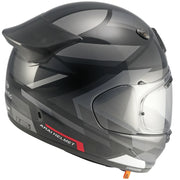 
The new Arai Quantic – as the mathematical definition describes – draws together in harmony the qualities and design elements found in helmets throughout the Arai range, while adding fresh features all of its own.

The Quantic offers a new choice for riders that want the very best helmet – in terms of protection, performance, comfort and ease of wear – without compromise. Using the aerodynamic and protective abilities of Arai’s full-race helmets, and all the experience and know-how earned over