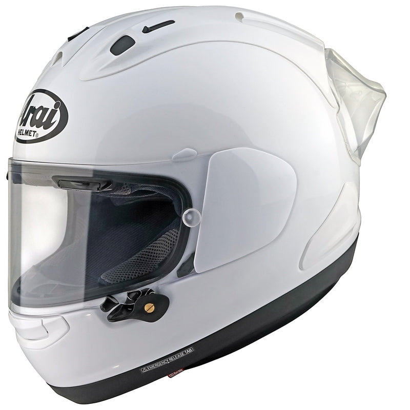 
Make Faster, Easier.

An RX-7V is everything Arai knows about producing the ultimate competition-ready motorcycle helmet... The RX-7V EVO -goes one step further with an extra layer of technology. Aerodynamic assist.

The RX-7V EVO employs an FIM-approved aero-kit to smooth the passage of air between the rear of the helmet and the aero hump on a rider’s leathers, in a tucked-in racing crouch. It’s a new design, with fixed airwing and more aerodynamically efficient than the prototypes develope