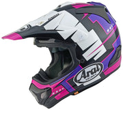 
MX-V EVO

	Arai’s ultimate off-road helmet gains ECE R22-06 approval
	No significant changes required thanks to Arai’s Priority for Protection: the core design philosophy of creating rounder, smoother and stronger outer shells combined with a one-piece multi-density EPS liner that work together to improve ‘Glancing Off’ performance.



The MX-V evolved from the legendary VX-3 and years of Arai’s competition experience can be found in its ultimate MX, Enduro and off-road use helmet. And, while