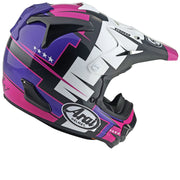 
MX-V EVO

	Arai’s ultimate off-road helmet gains ECE R22-06 approval
	No significant changes required thanks to Arai’s Priority for Protection: the core design philosophy of creating rounder, smoother and stronger outer shells combined with a one-piece multi-density EPS liner that work together to improve ‘Glancing Off’ performance.



The MX-V evolved from the legendary VX-3 and years of Arai’s competition experience can be found in its ultimate MX, Enduro and off-road use helmet. And, while