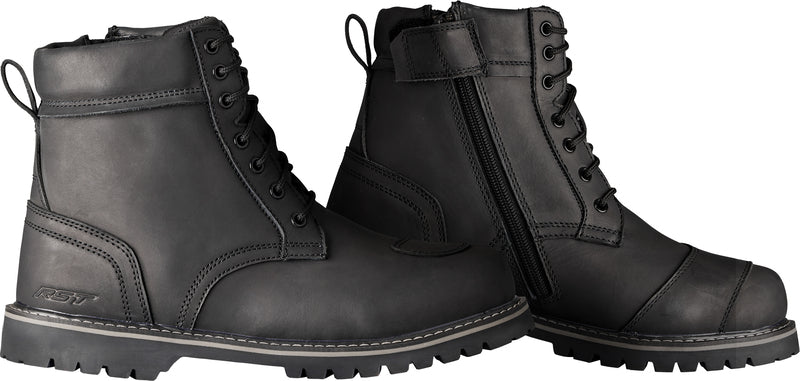
The 3rd generation of the popular Roadster boot demonstrates the constant drive for improvements RST is famous for.

A visual update is combined with an improved nubuck leather outer, a side zip opening for easier entry, an upgraded sole and comfier insole. All these new developments to the Roadster Boot evidence a big step from the previous generation.

Available in both Classic Black and Brown colourways, combine the Roadster 3 Boot with a pair of RST riding jeans and classic leather jacke