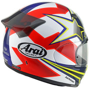 
The new Arai Quantic – as the mathematical definition describes – draws together in harmony the qualities and design elements found in helmets throughout the Arai range, while adding fresh features all of its own.

The Quantic offers a new choice for riders that want the very best helmet – in terms of protection, performance, comfort and ease of wear – without compromise. Using the aerodynamic and protective abilities of Arai’s full-race helmets, and all the experience and know-how earned over