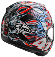
The RX-7V EVO is an evolution of the RX-7V. Besides the change of homologation, it has several features and changes.

The RX-7V EVO will be certified to the new and more stringent ECE R22-06 regulation, while staying true to the core values of Arai of Rounder, Smoother, and Stronger for optimal Glancing Off performance.

The RX-7V EVO represents the summit of Arai’s knowledge, experience, and know-how in helmet technology:

Different style cheek pads removable with hook at the back
The side 
