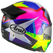 
The new Arai Quantic – as the mathematical definition describes – draws together in harmony the qualities and design elements found in helmets throughout the Arai range, while adding fresh features all of its own.

The Quantic offers a new choice for riders that want the very best helmet – in terms of protection, performance, comfort and ease of wear – without compromise. Using the aerodynamic and protective abilities of Arai’s full-race helmets, and all the experience and know-how earned over