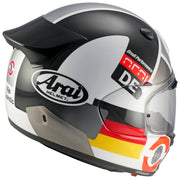 
The new Arai Quantic – as the mathematical definition describes – draws together in harmony the qualities and design elements found in helmets throughout the Arai range, while adding fresh features all of its own.

The Quantic offers a new choice for riders that want the very best helmet – in terms of protection, performance, comfort and ease of wear – without compromise. Using the aerodynamic and protective abilities of Arai’s full-race helmets, and all the experience and know-how earned over