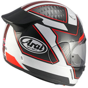 
The new Arai Quantic – as the mathematical definition describes – draws together in harmony the qualities and design elements found in helmets throughout the Arai range, while adding fresh features all of its own.

The Quantic offers a new choice for riders that want the very best helmet – in terms of protection, performance, comfort and ease of wear – without compromise. Using the aerodynamic and protective abilities of Arai’s full-race helmets, and all the experience and know-how earned over