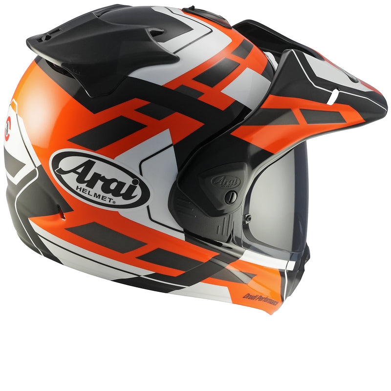 
The Tour-X5 is one of the most versatile helmets ever created. It has been designed for both on- and off-road use.  As the successor of the Tour-X4, it is made of fiber composites with a multi-density EPS liner for good shock absorption while retaining perfect lightness. Not only the shell, but also the shield system are rounder and smoother.

Its interior is made of hypoallergenic, antibacterial fabric for added comfort. It features improved ventilation with chin vent and integrated spoiler,