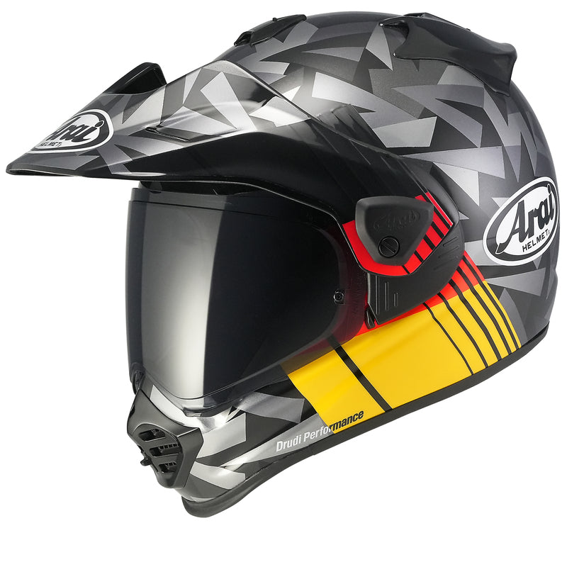 
The Tour-X5 is one of the most versatile helmets ever created. It has been designed for both on- and off-road use.  As the successor of the Tour-X4, it is made of fiber composites with a multi-density EPS liner for good shock absorption while retaining perfect lightness. Not only the shell, but also the shield system are rounder and smoother.

Its interior is made of hypoallergenic, antibacterial fabric for added comfort. It features improved ventilation with chin vent and integrated spoiler,