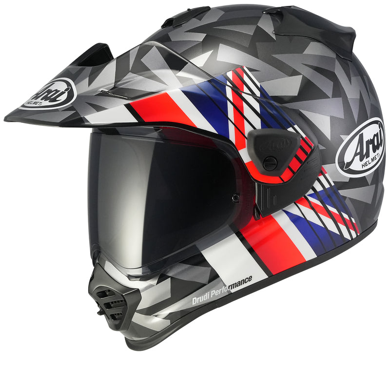 
The Tour-X5 is one of the most versatile helmets ever created. It has been designed for both on- and off-road use.  As the successor of the Tour-X4, it is made of fiber composites with a multi-density EPS liner for good shock absorption while retaining perfect lightness. Not only the shell, but also the shield system are rounder and smoother.

Its interior is made of hypoallergenic, antibacterial fabric for added comfort. It features improved ventilation with chin vent and integrated spoiler,