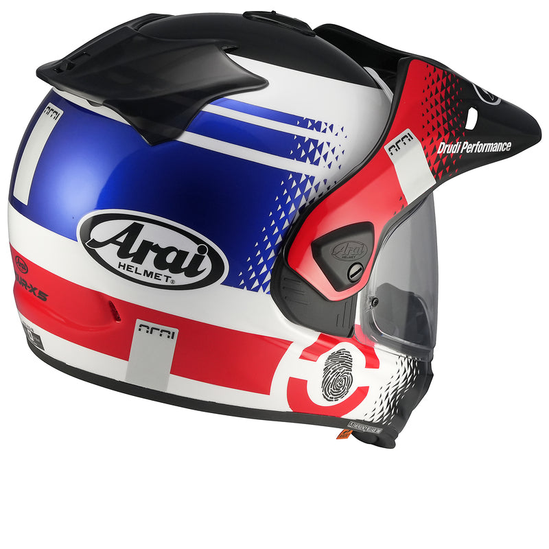 
The Tour-X5 is one of the most versatile helmets ever created. It has been designed for both on- and off-road use.  As the successor of the Tour-X4, it is made of fiber composites with a multi-density EPS liner for good shock absorption while retaining perfect lightness. Not only the shell, but also the shield system are rounder and smoother.

Its interior is made of hypoallergenic, antibacterial fabric for added comfort. It features improved ventilation with chin vent and integrated spoiler,