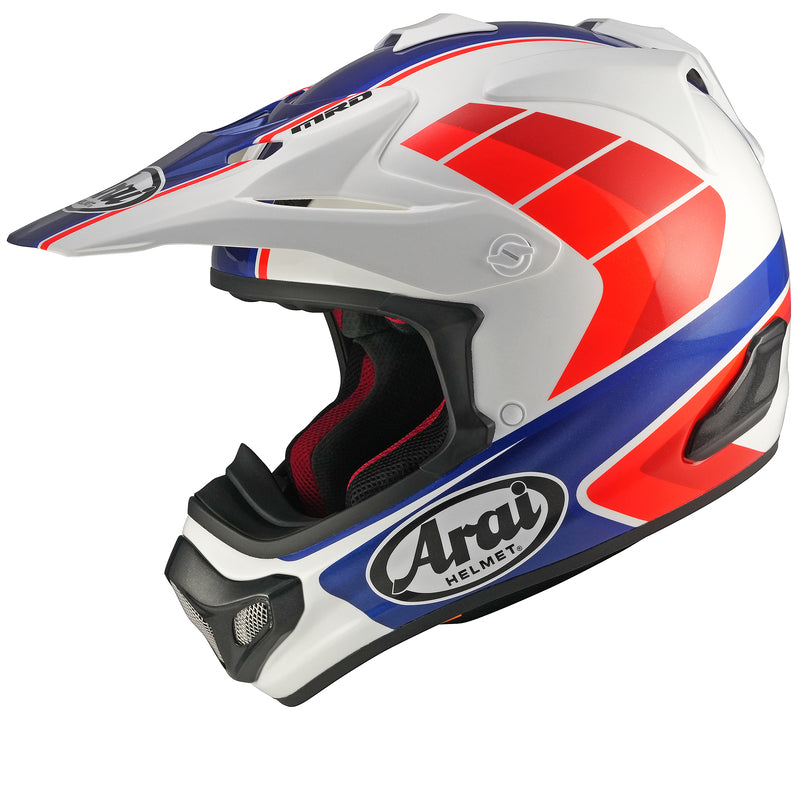 
MX-V EVO

Arai’s ultimate off-road helmet gains ECE R22-06 approval
No significant changes required thanks to Arai’s Priority for Protection: the core design philosophy of creating rounder, smoother and stronger outer shells combined with a one-piece multi-density EPS liner that work together to improve ‘Glancing Off’ performance.


The MX-V evolved from the legendary VX-3 and years of Arai’s competition experience can be found in its ultimate MX, Enduro and off-road use helmet. And, while fa