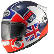 
The new Arai Quantic – as the mathematical definition describes – draws together in harmony the qualities and design elements found in helmets throughout the Arai range, while adding fresh features all of its own.

The Quantic offers a new choice for riders that want the very best helmet – in terms of protection, performance, comfort and ease of wear – without compromise. Using the aerodynamic and protective abilities of Arai’s full-race helmets, and all the experience and know-how earned over